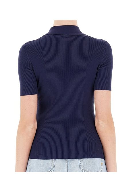 Polo Elisabetta Franchi donna MK63B51E2110DC8 blu con taschino ELISABETTA FRANCHI | Polo | MK63B51E2110DC8